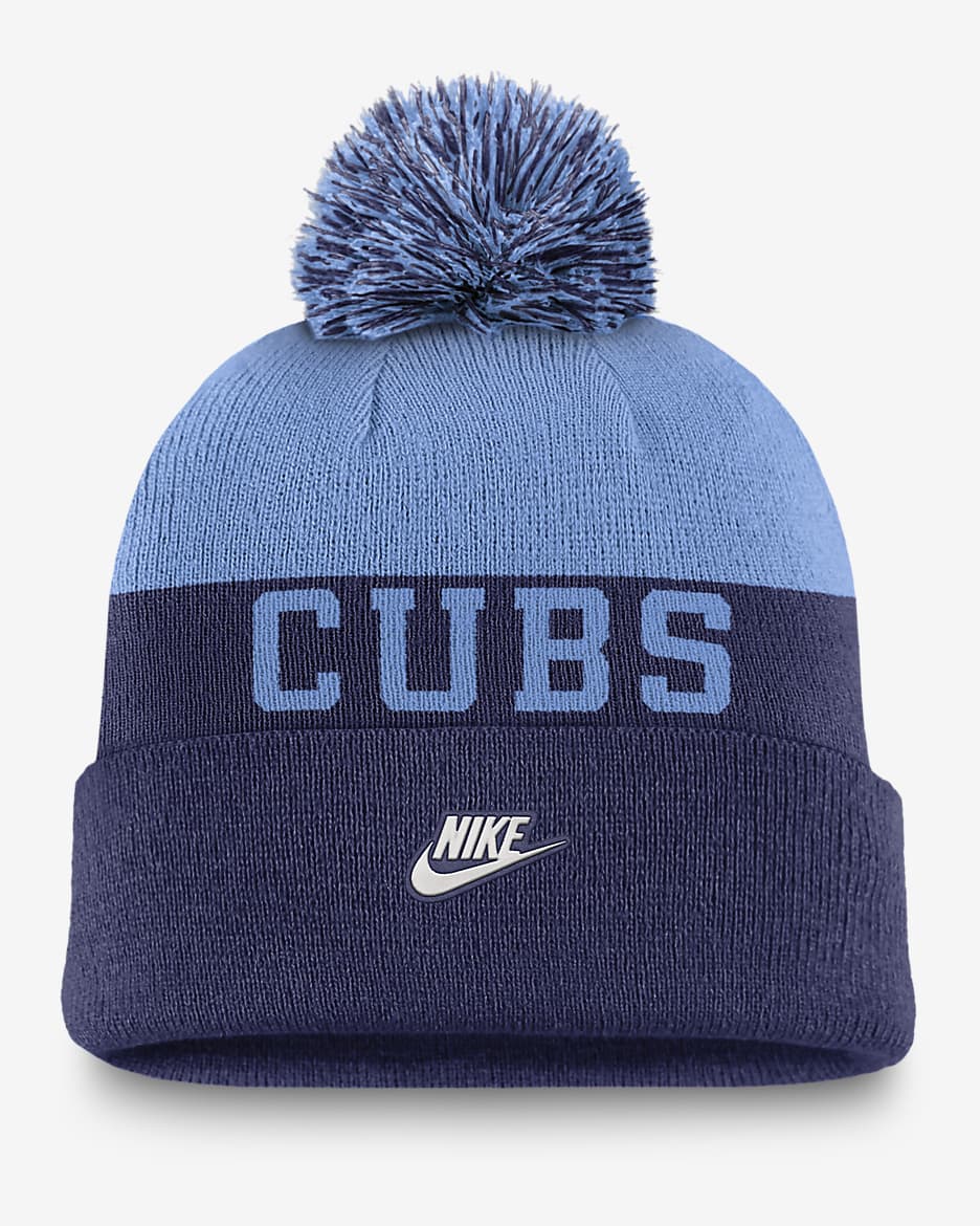 Chicago Cubs Rewind Peak Men s Nike MLB Cuffed Pom Beanie